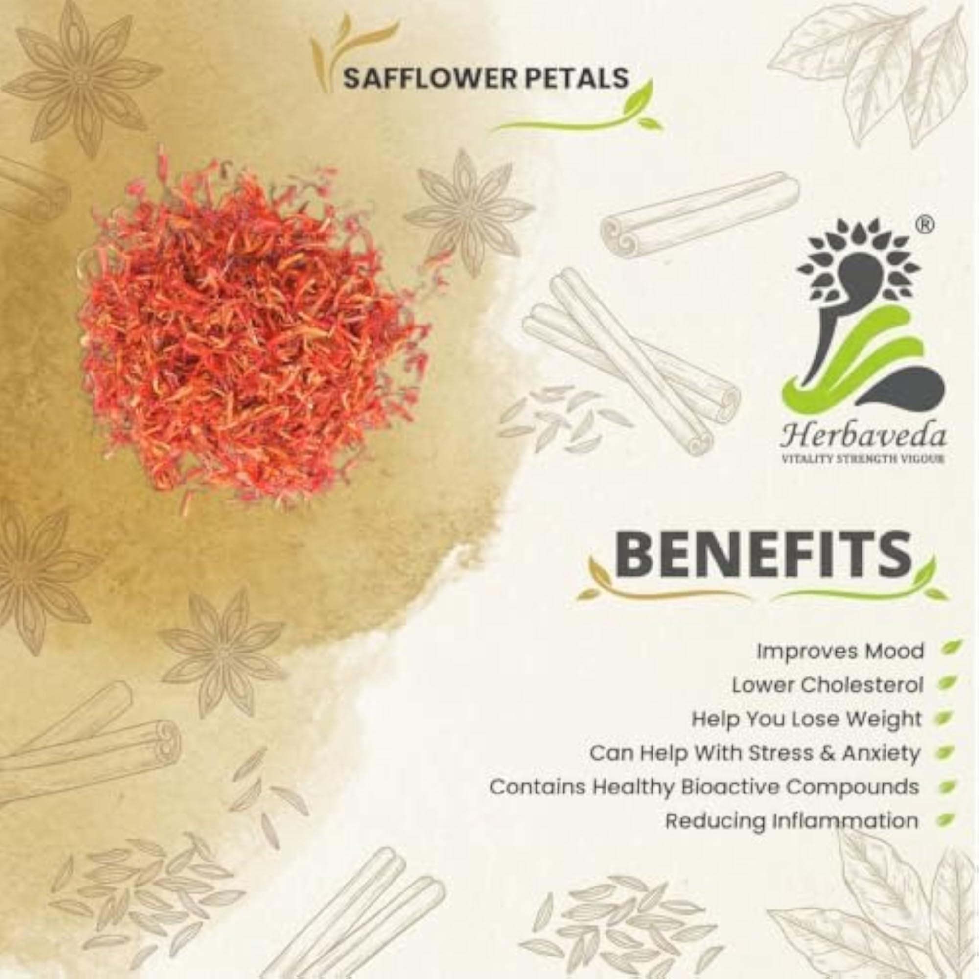 Safflower Petals, Dried Natural Flower Petals, Gift Idea